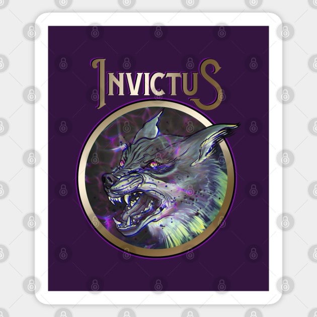 Wolf: Invictus Sticker by Blacklinesw9